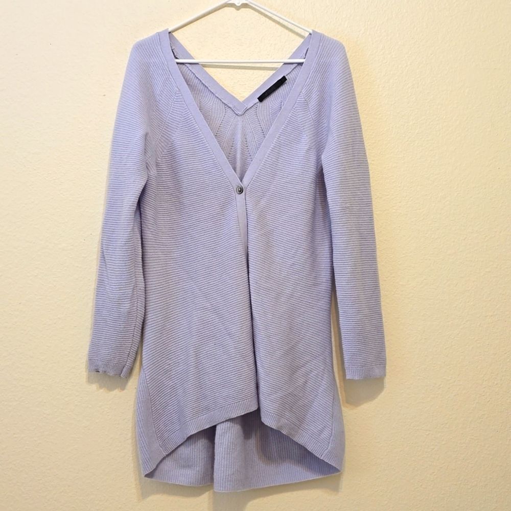 Raffi cashmere cardigan sweater labander size M